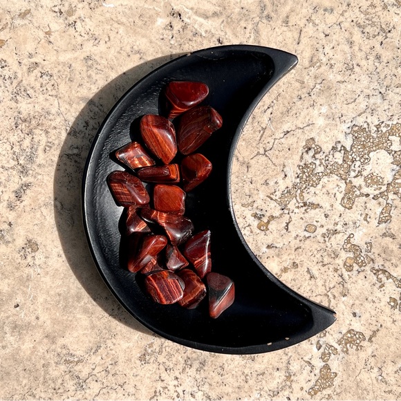 2 Ounces of Tumbled Red Tiger Eye Stones - Picture 3 of 12